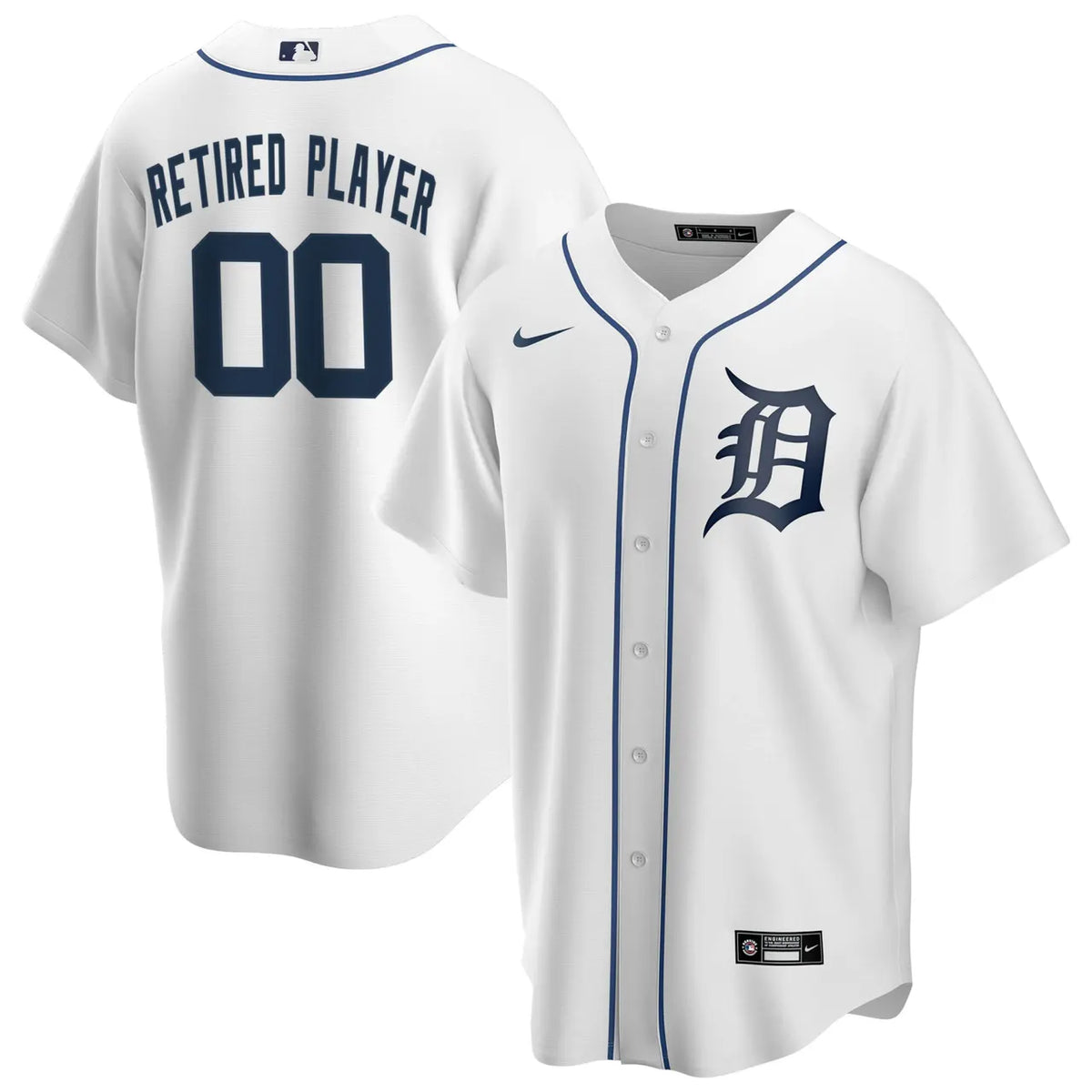 Tigers White Retired Player Jersey