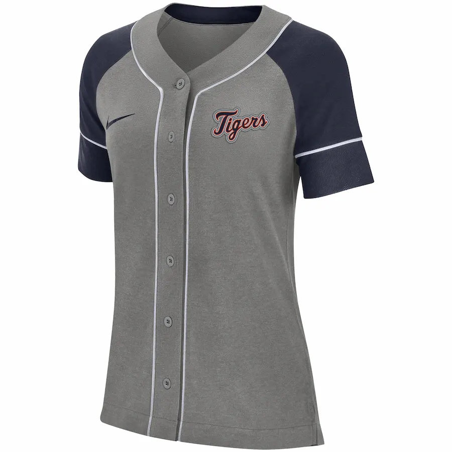 Nike Tigers Gray Women's Baseball Jersey - Hình 2