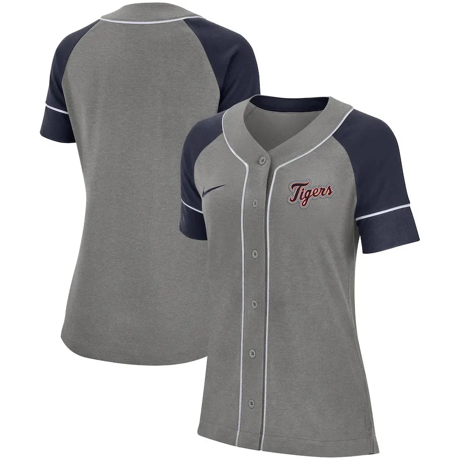 Nike Tigers Gray Women's Baseball Jersey