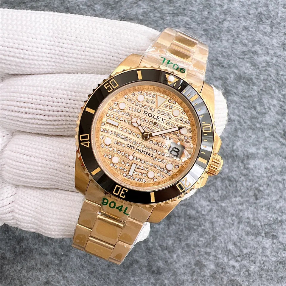 gmt Rolex Gold Diamond Pave - Hình 2