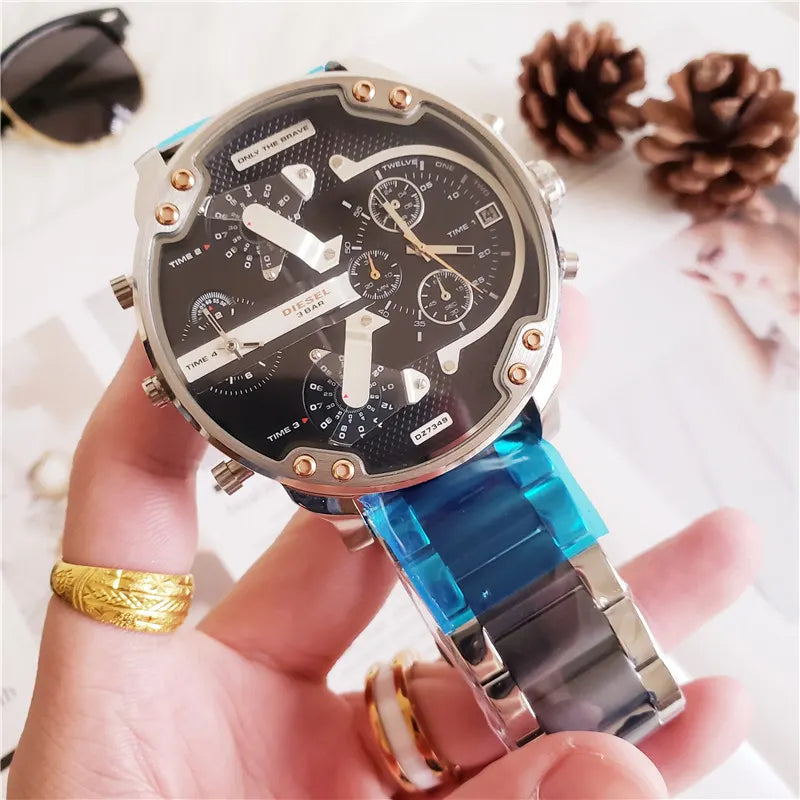 Diesel Black Dial Silver Steel - Hình 10