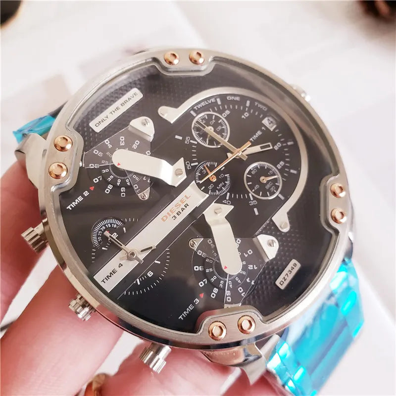 Diesel Black Dial Silver Steel - Hình 9