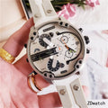 Diesel White Rubber Chronograph