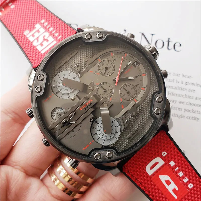 Diesel Red Strap Chronograph - Hình 6