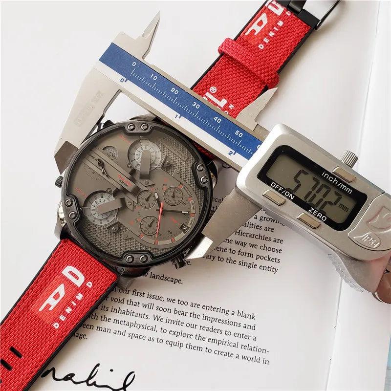 Diesel Red Strap Chronograph - Hình 2