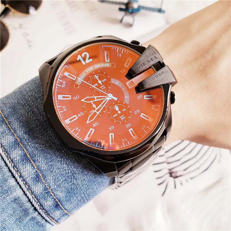 Diesel Orange Dial Chronograph - Hình 4