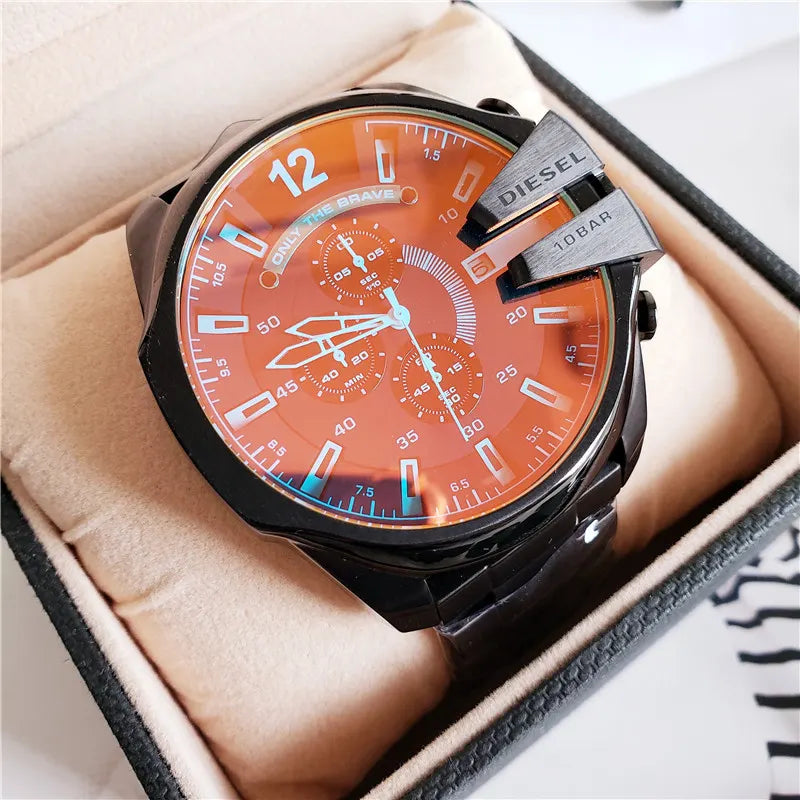 Diesel Orange Dial Chronograph
