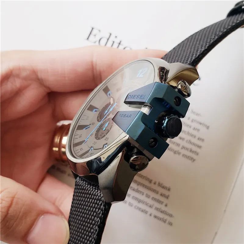 Diesel Grey Mesh Chronograph - Hình 3