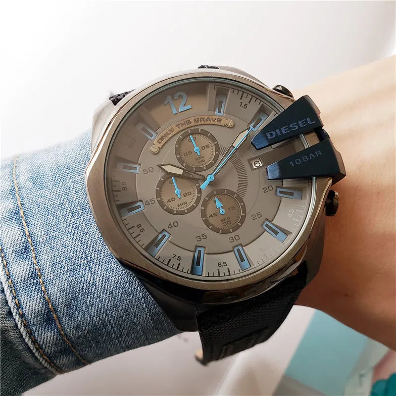 Diesel Grey Mesh Chronograph - Hình 4