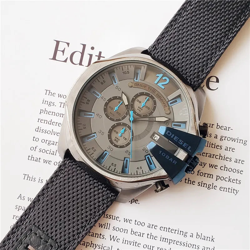 Diesel Grey Mesh Chronograph - Hình 5