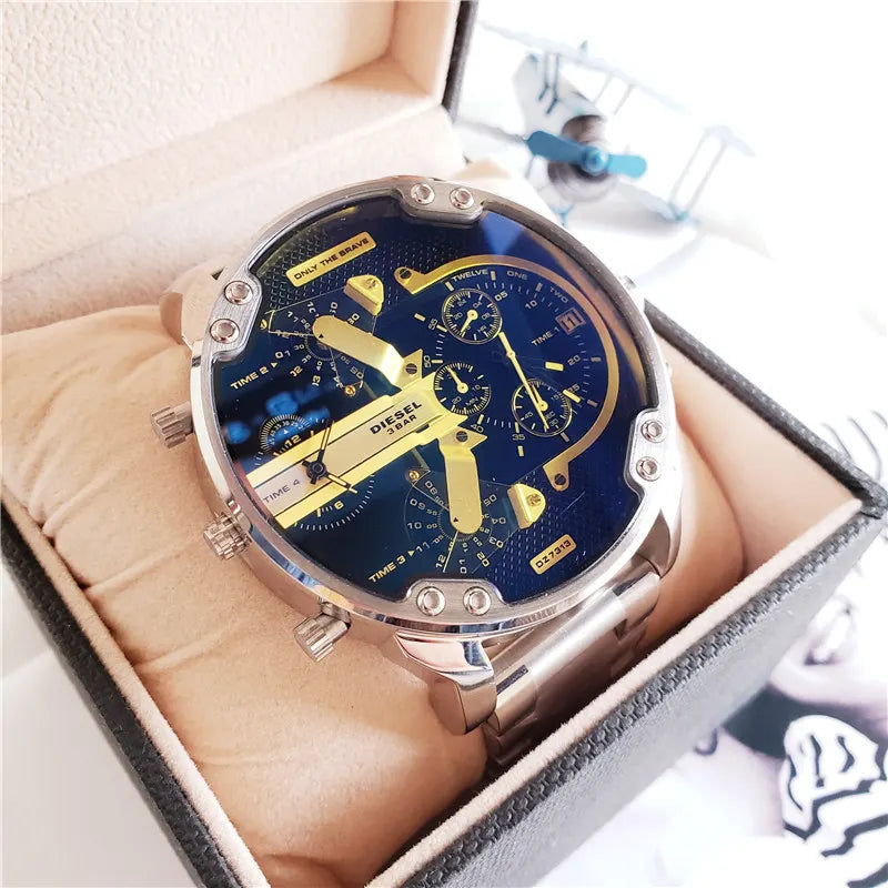 Diesel Blue Dial Steel Watch - Hình 3