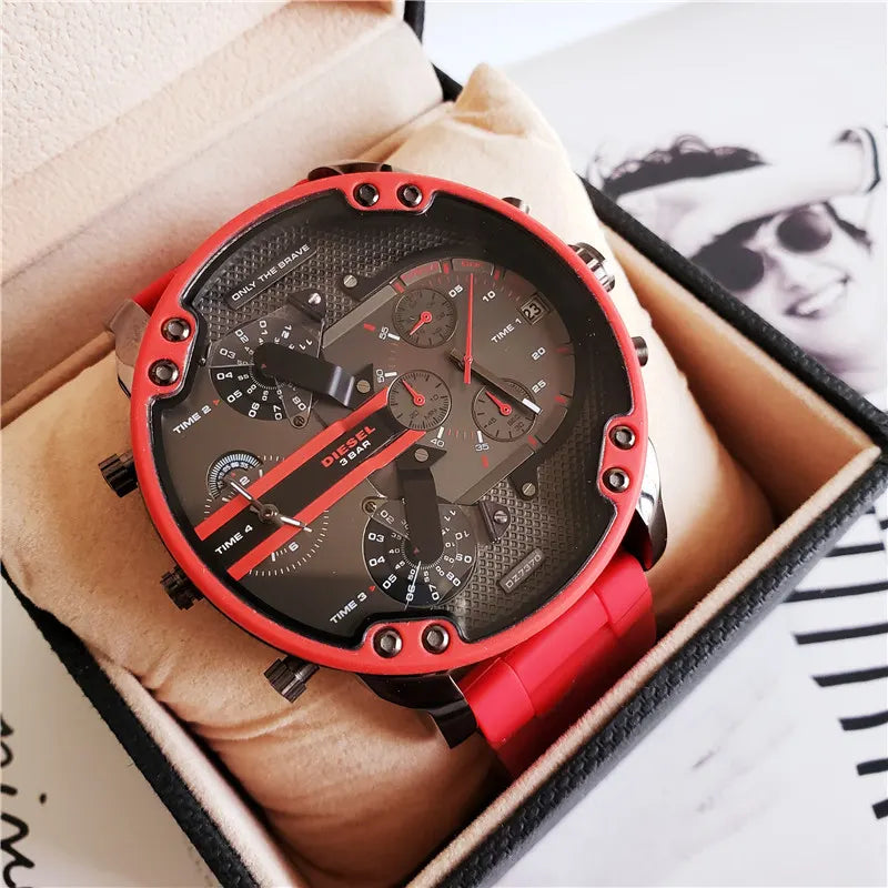 Diesel Red Chronograph Watch - Hình 2