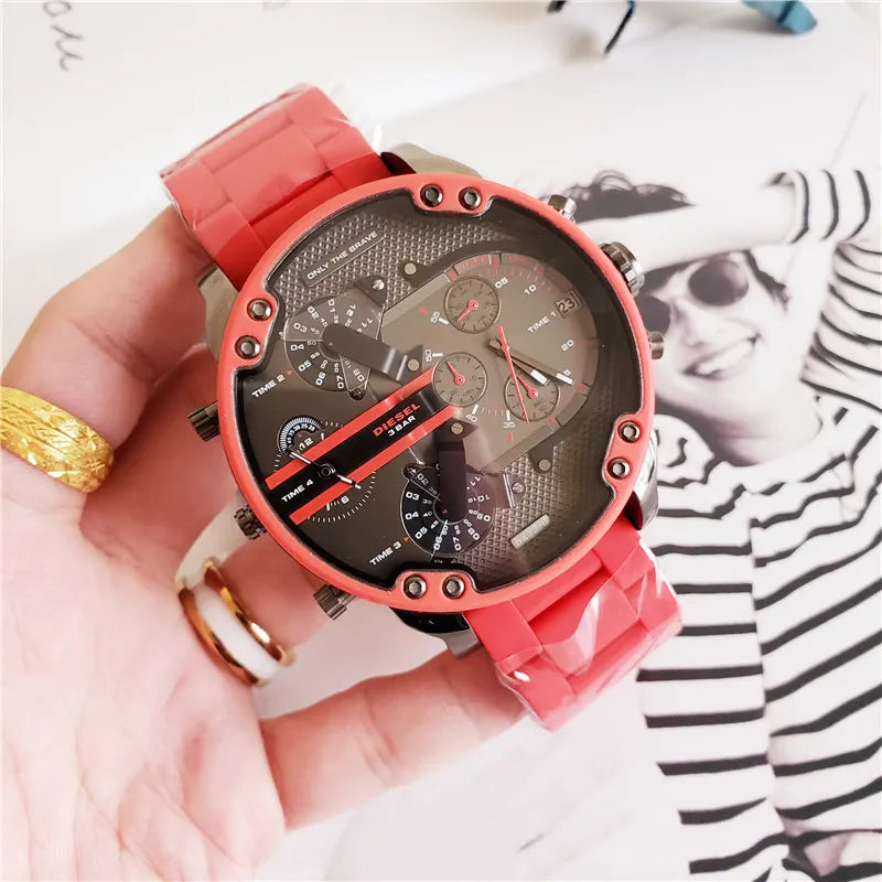 Diesel Red Chronograph Watch
