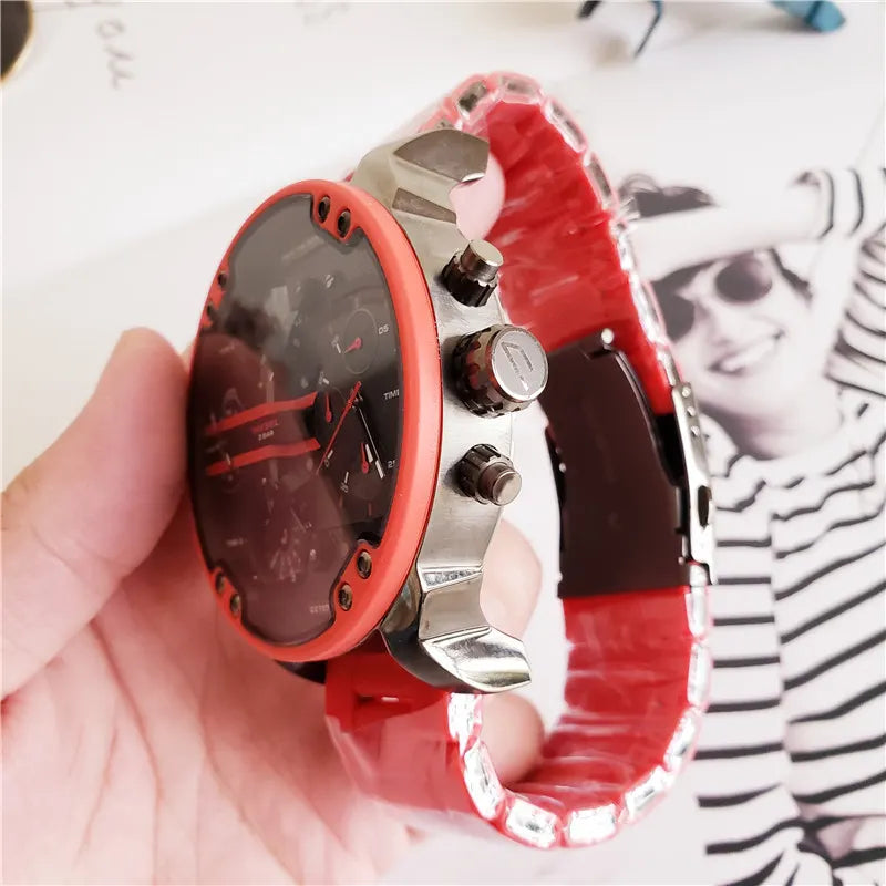 Diesel Red Chronograph Watch - Hình 5