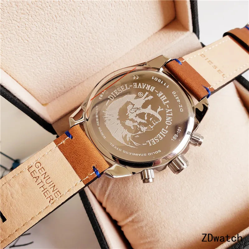 Diesel Tan Leather Watch - Hình 3