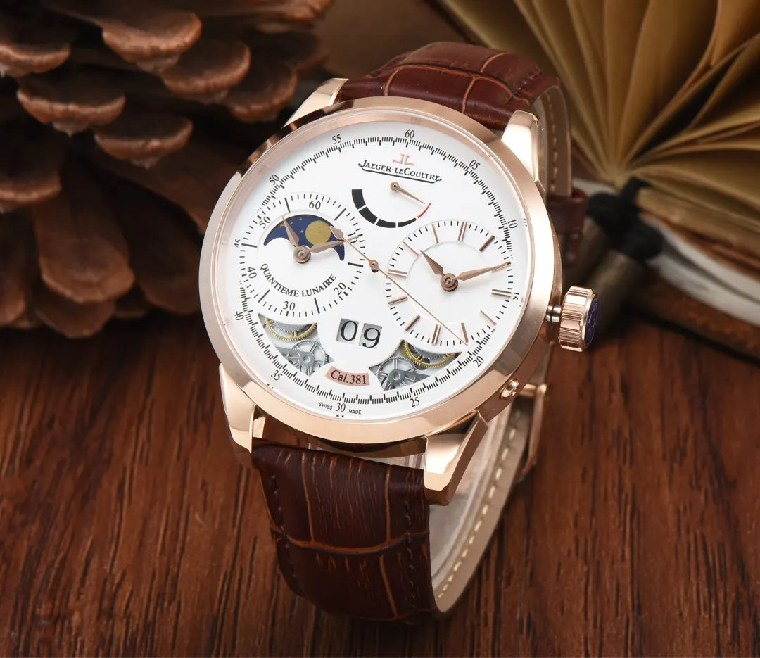 JLC Quantime Lunaire White Dial - Hình 2