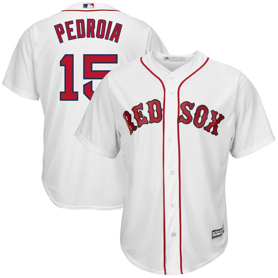 Pedroia Red Sox White Jersey