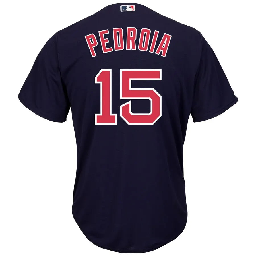 Pedroia Red Sox Navy Jersey - Hình 3