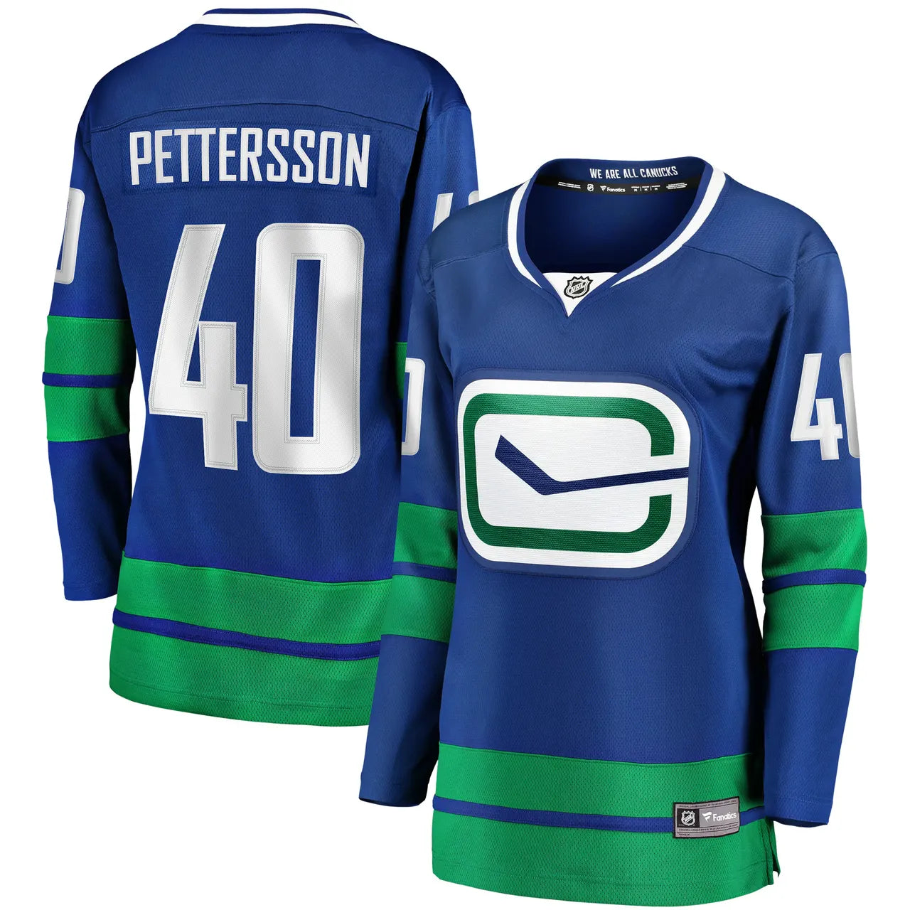 blue Fanatics Pettersson Canucks Jersey - Hình 2