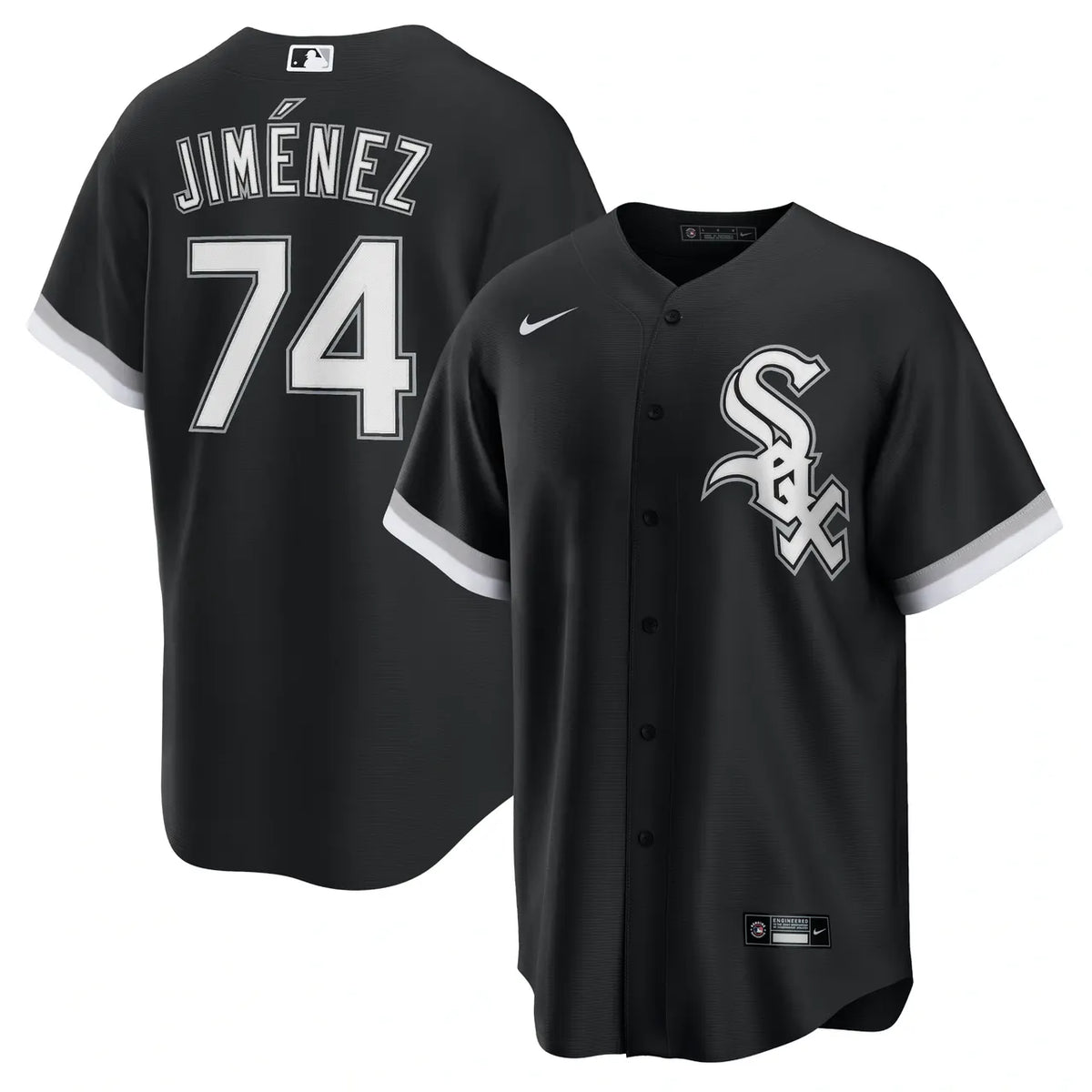 Jiménez Black White Sox Jersey - Hình 2