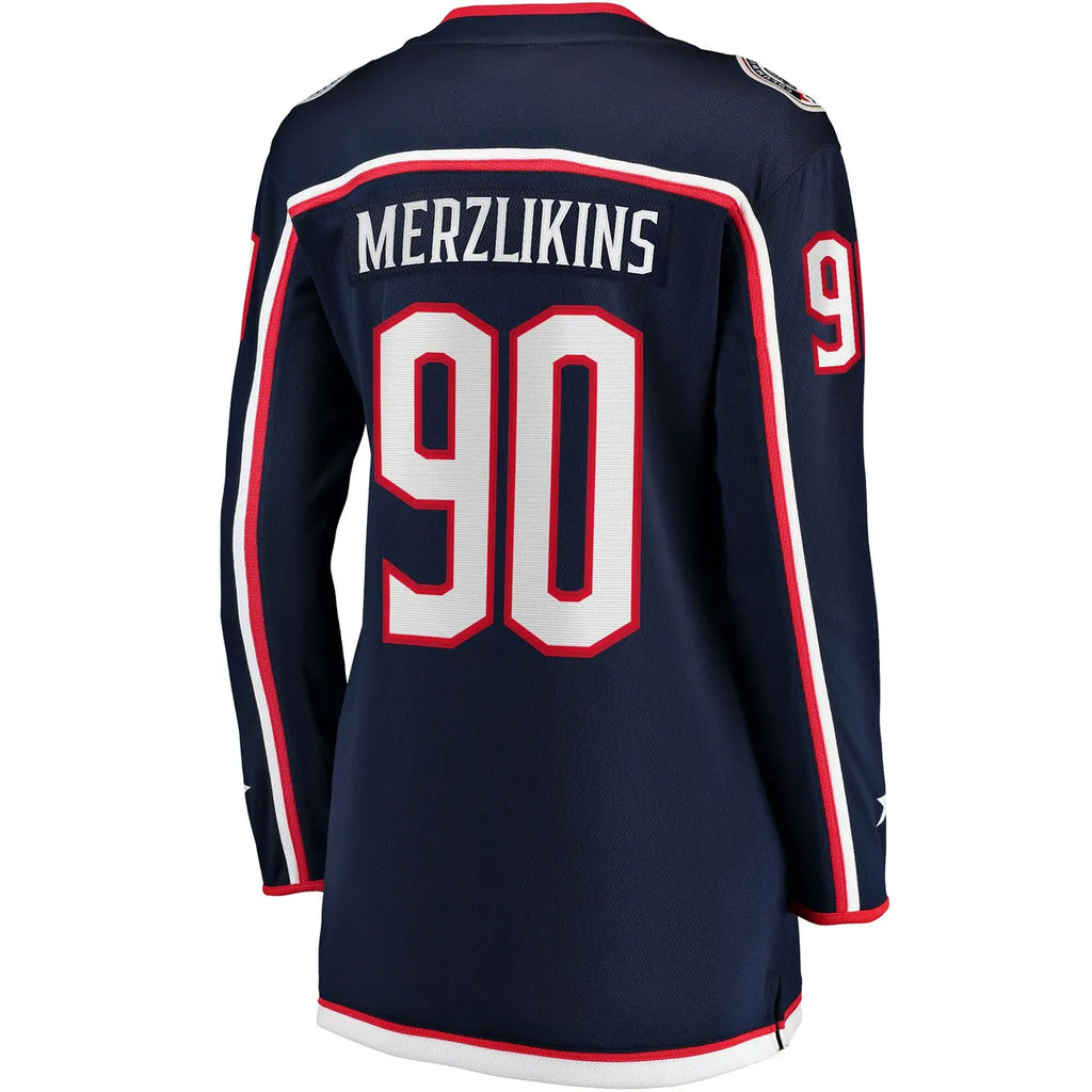 Merzlikins Blue Jackets Jersey fanatics - Hình 3