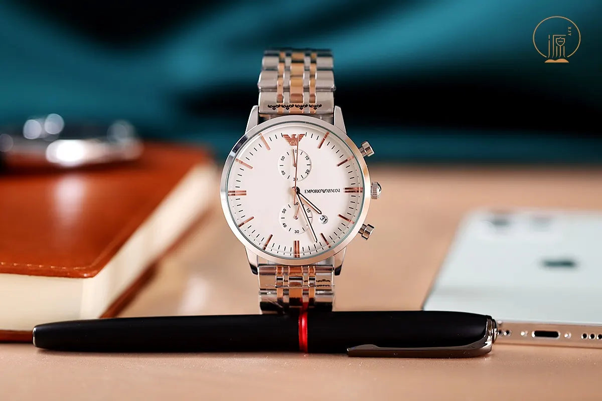 Emporio Armani White Dial Chronograph