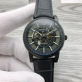 Armani Black Skeleton Watch