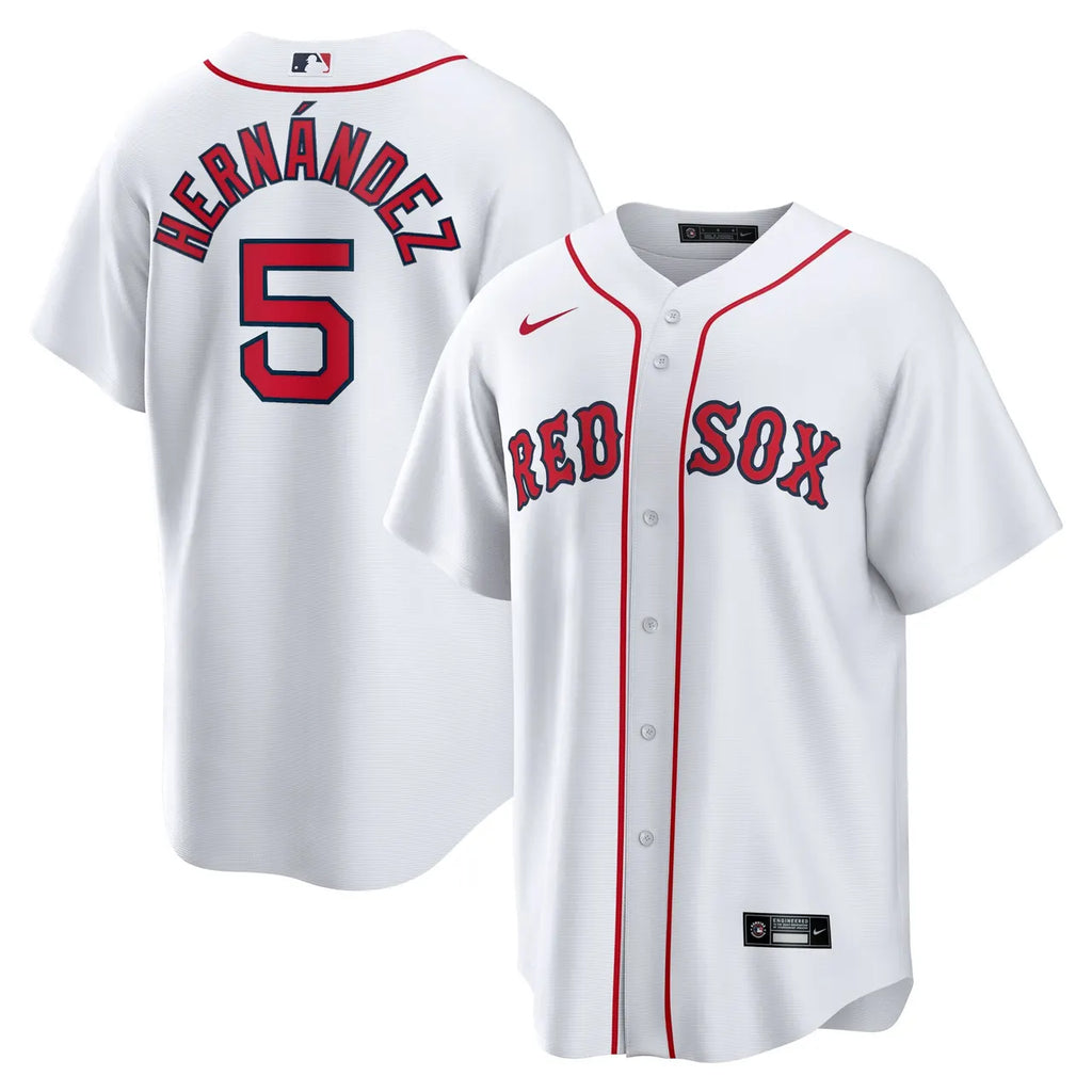 Hernández Red Sox White Jersey - Hình 2