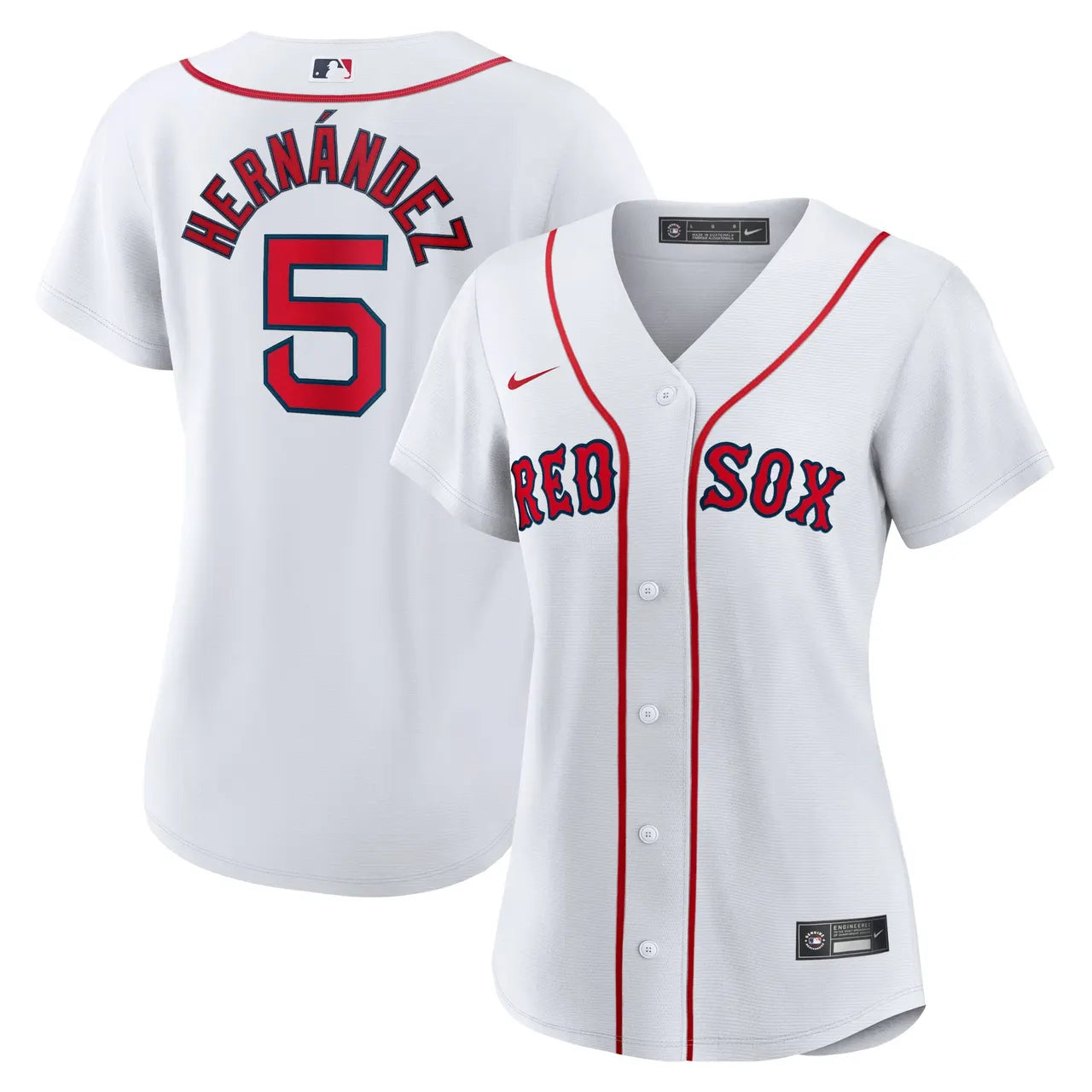 Red Sox Hernandez White Jersey