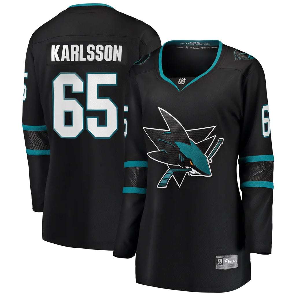 Sharks Karlsson Black Jersey - Hình 2
