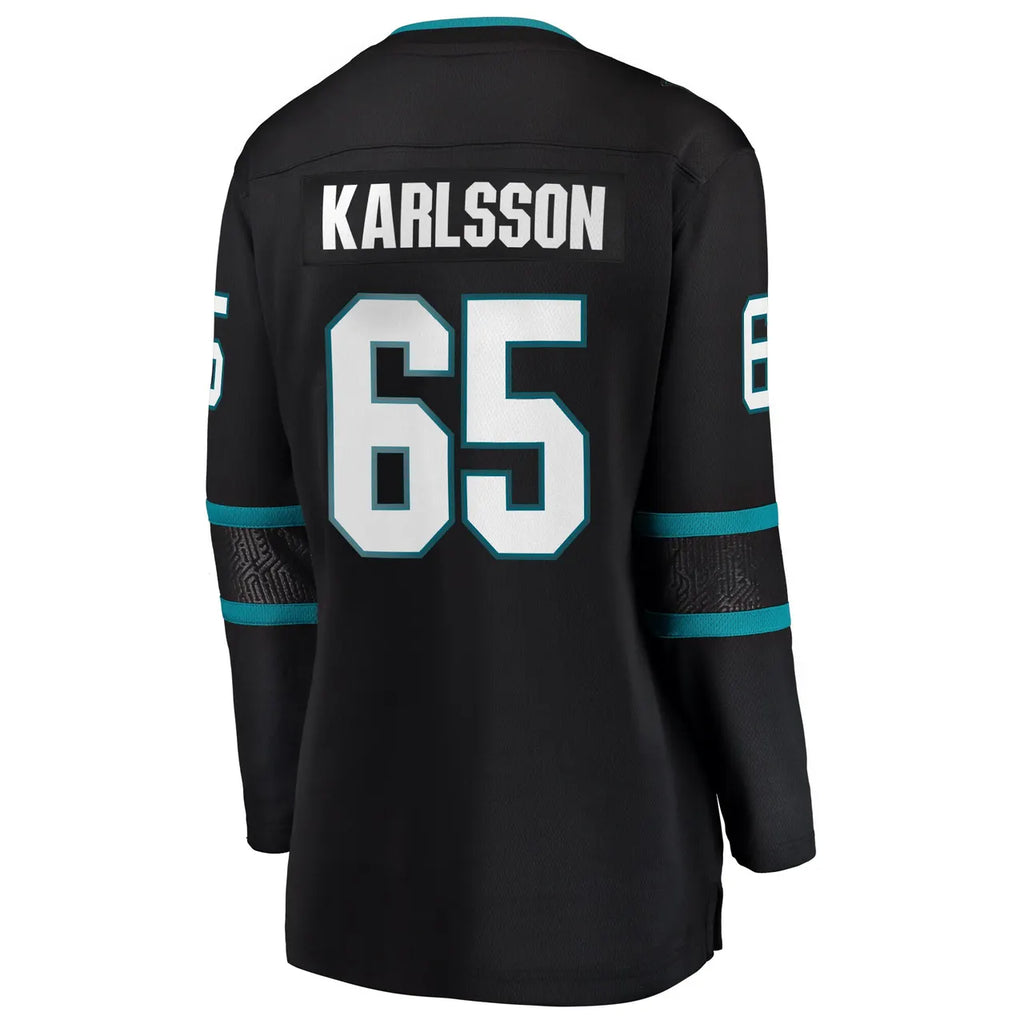 Sharks Karlsson Black Jersey - Hình 3