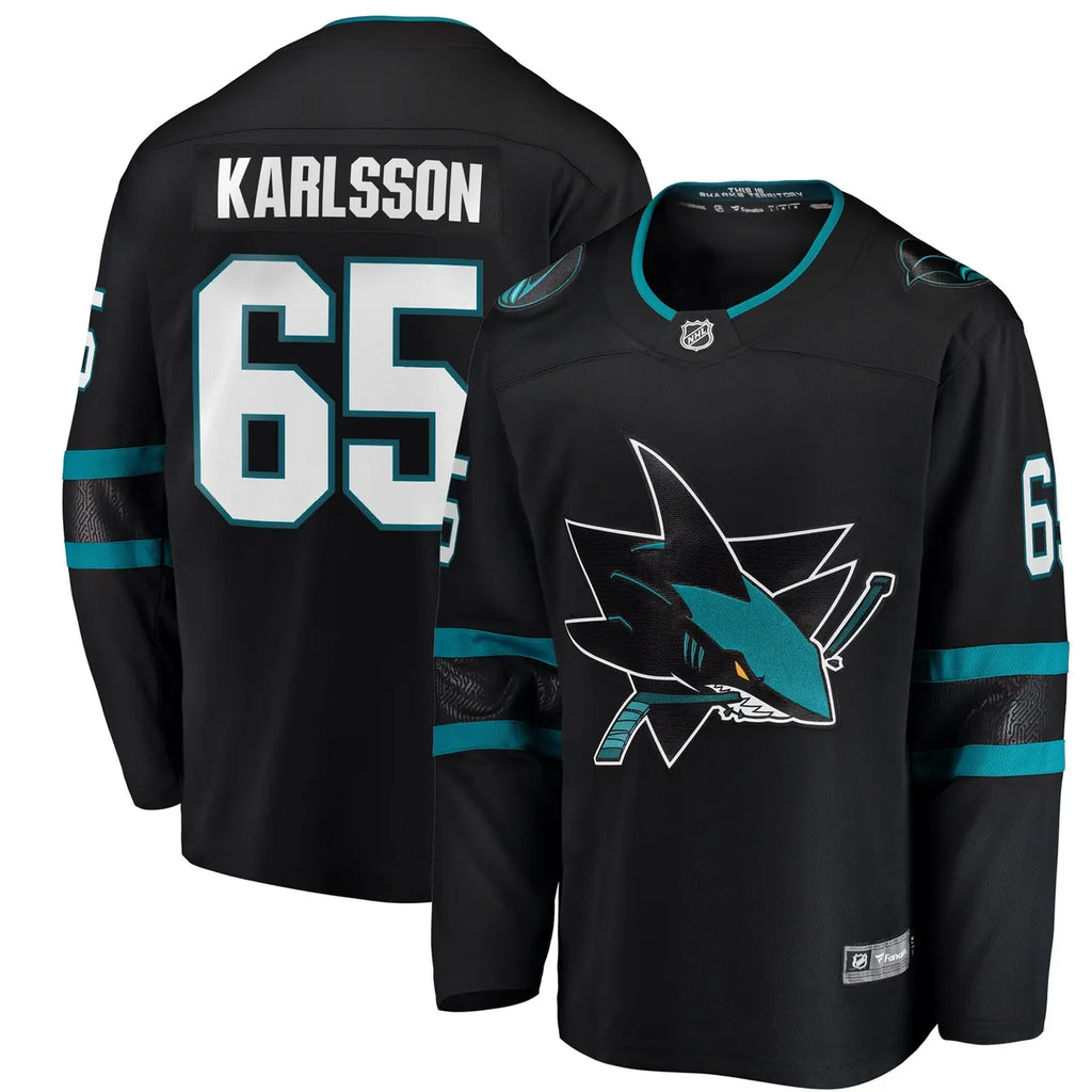 Sharks Karlsson Black Jersey - Hình 2