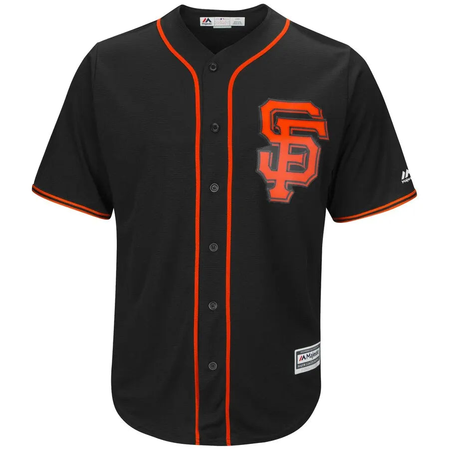 majestic trim Giants Black Orange Jersey - Hình 2