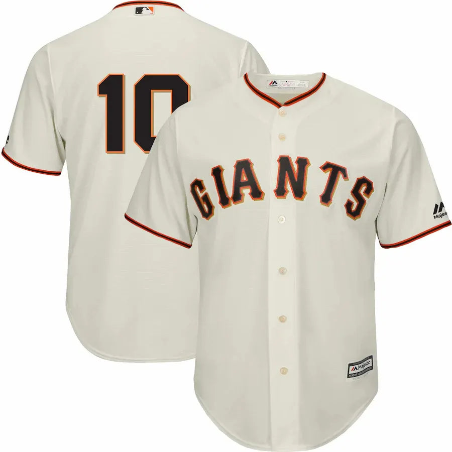 majestic Giants Cream Throwback Jersey