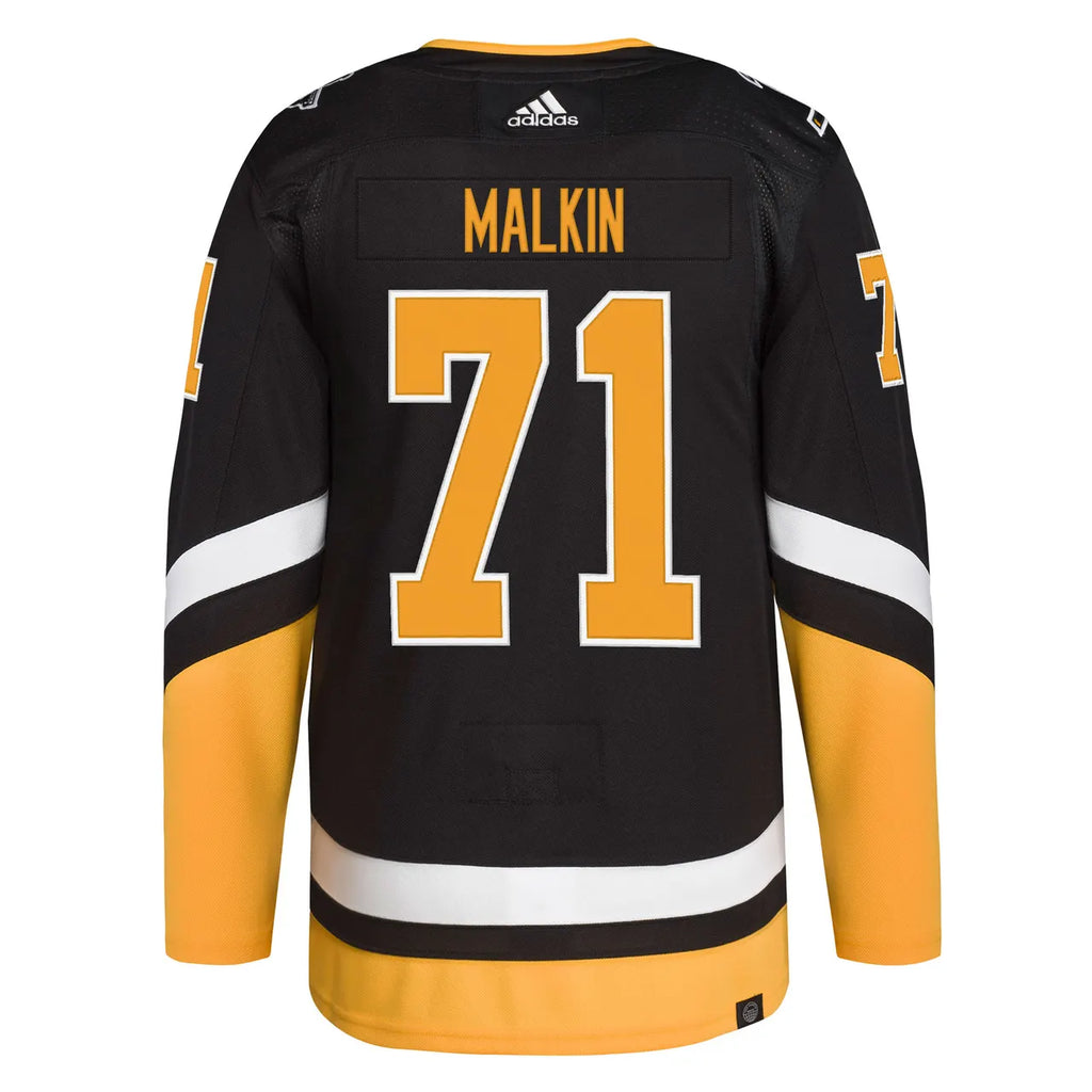 black Adidas Malkin Penguins Jersey - Hình 4