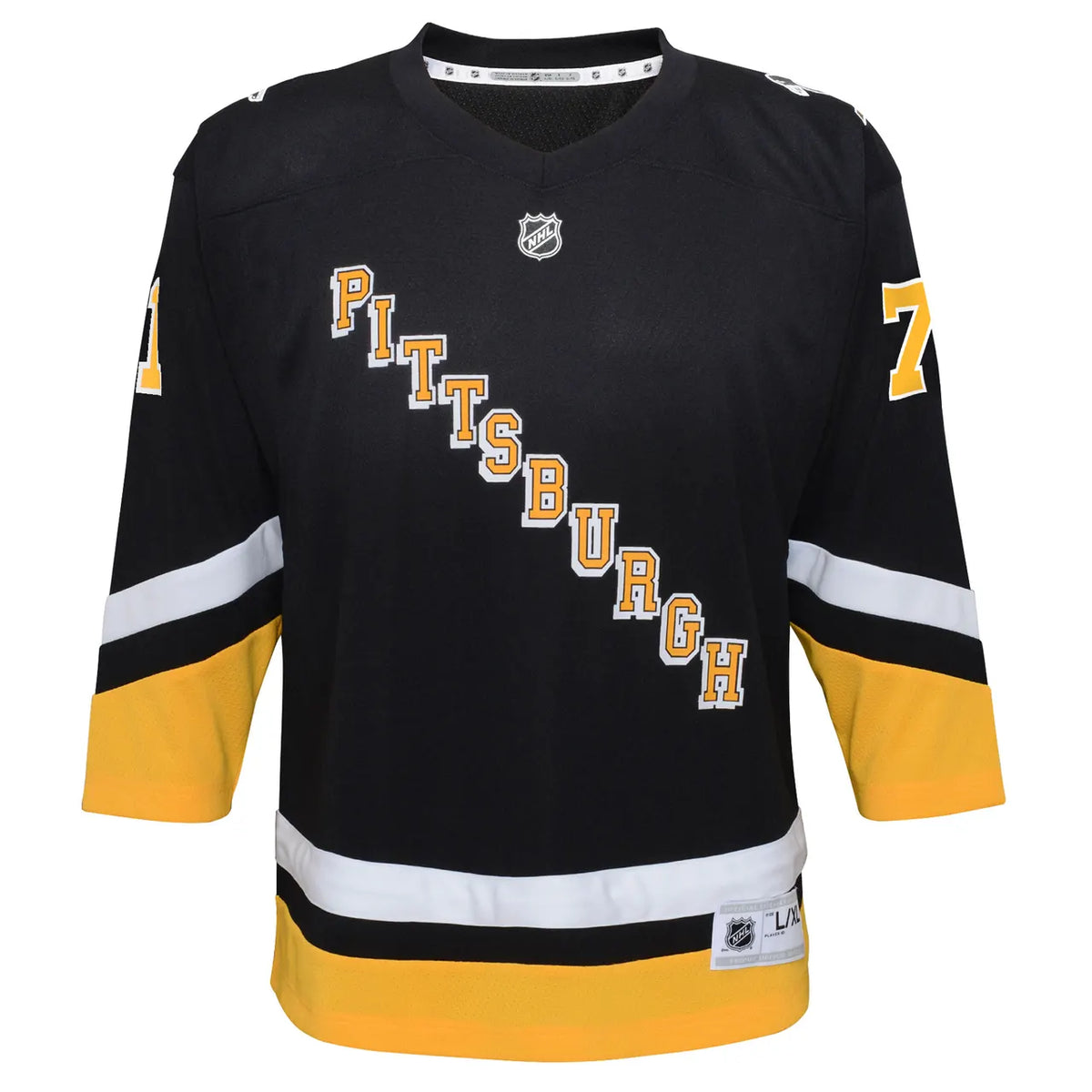 gold Malkin Penguins Black Jersey - Hình 3
