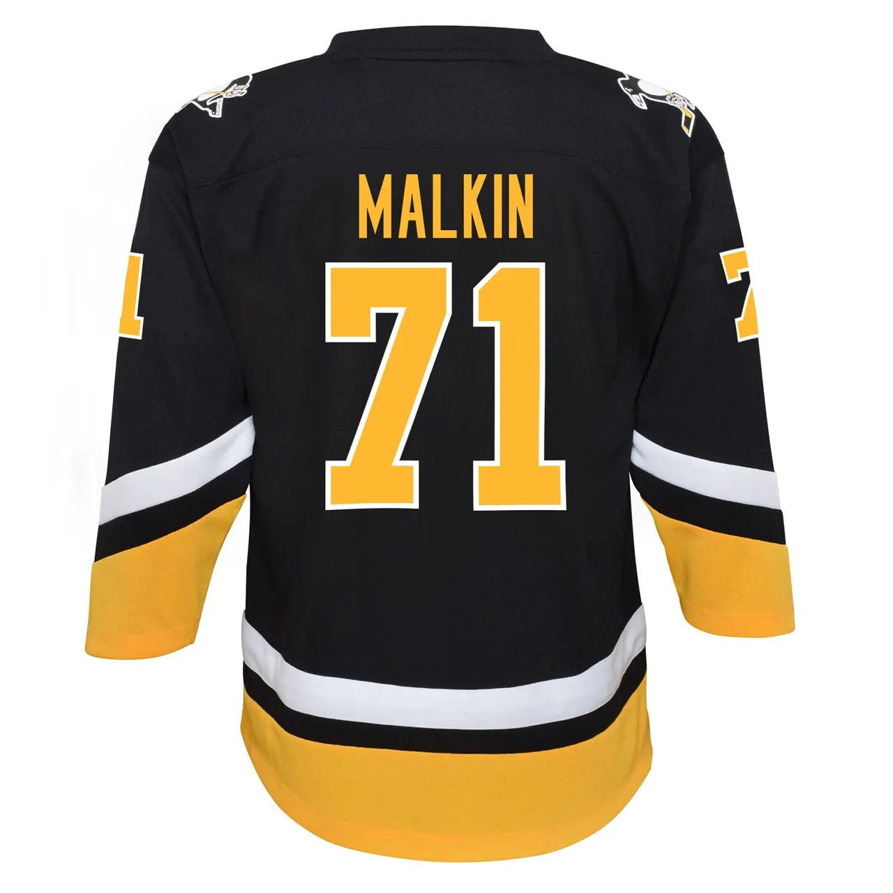 gold Malkin Penguins Black Jersey - Hình 4