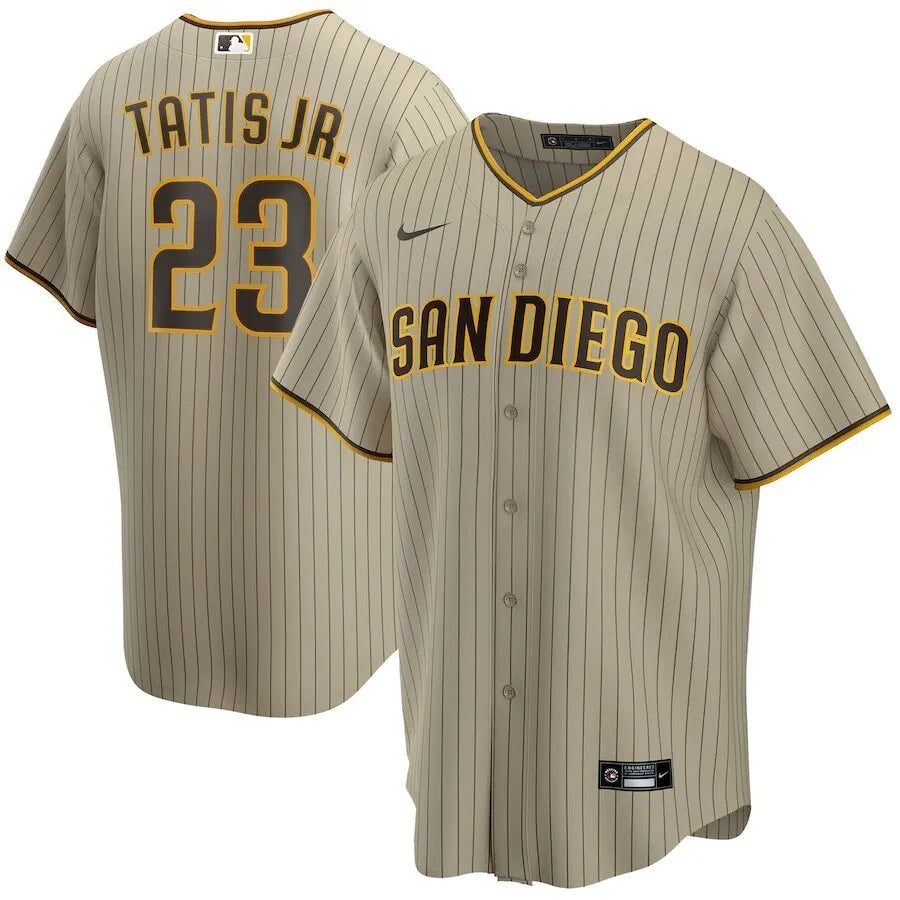 authentic Nike Padres Tatis Jr. Tan Jersey