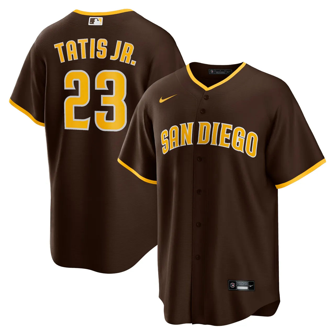 Padres Tatis Jr White Pinstripe Jersey - Hình 13