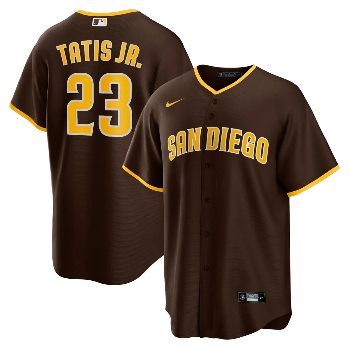 Padres Tatis Jr White Pinstripe Jersey - Hình 12