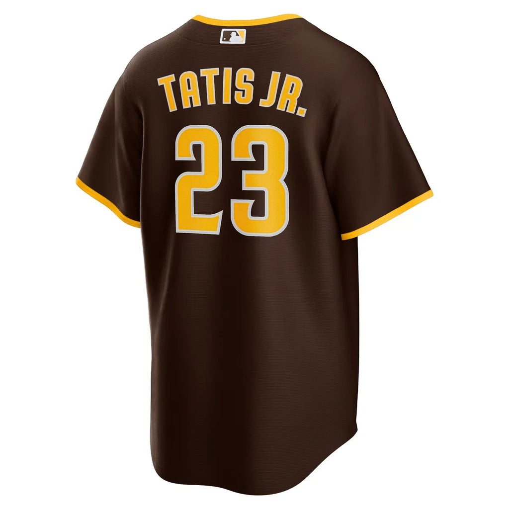 Padres Tatis Jr White Pinstripe Jersey - Hình 7