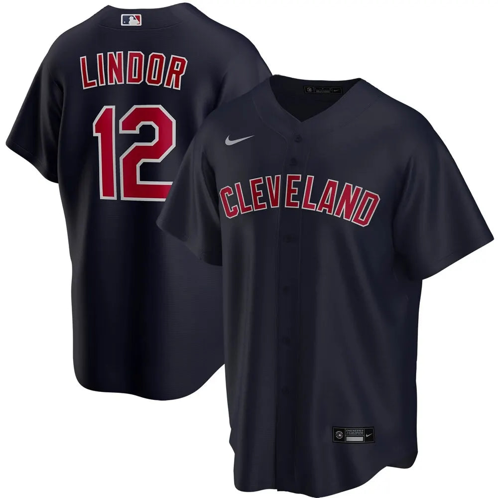 Lindor Cleveland Navy Jersey