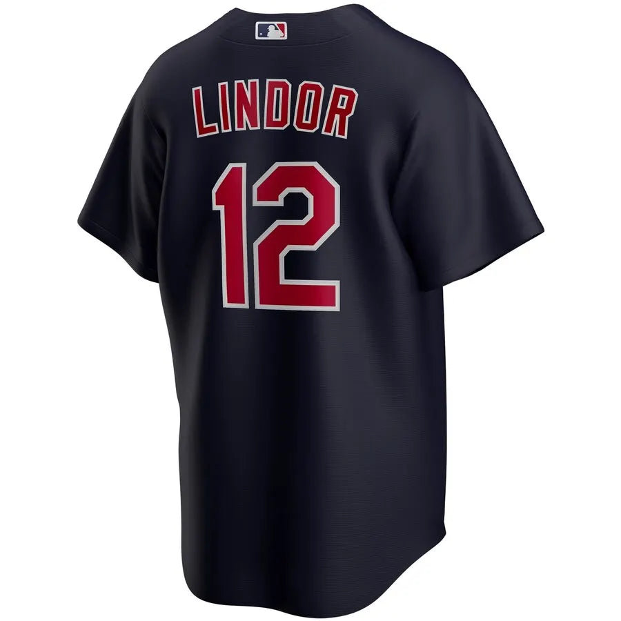 Lindor Cleveland Navy Jersey - Hình 3