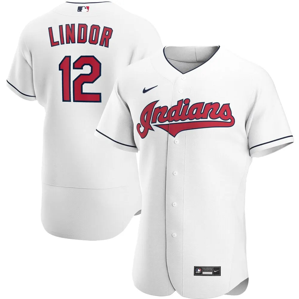 Lindor Indians White Jersey