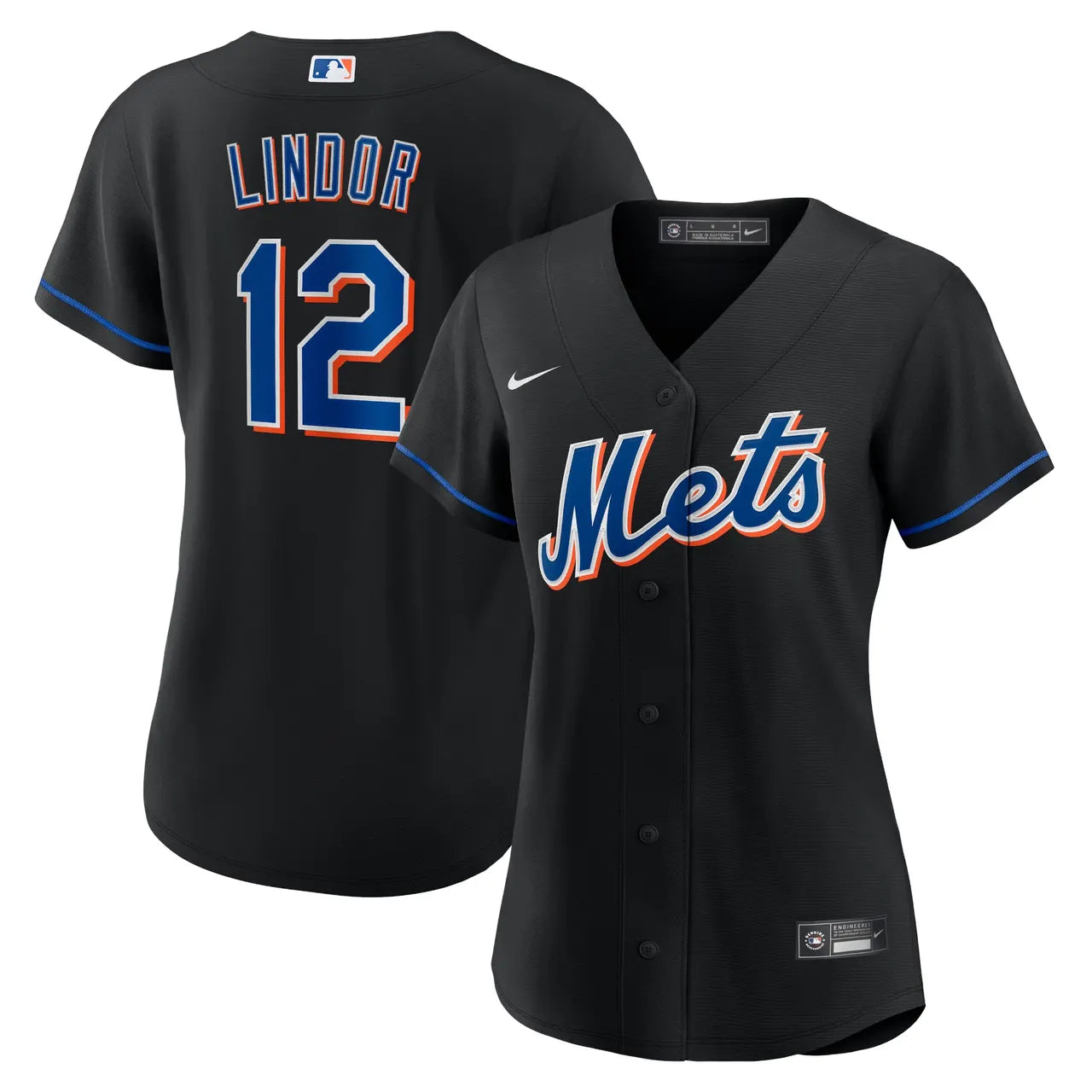 Lindor Mets Black Jersey nike