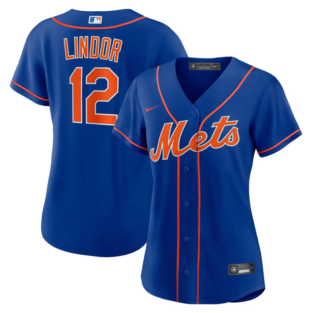 Lindor Mets Royal Blue Jersey - Hình 2