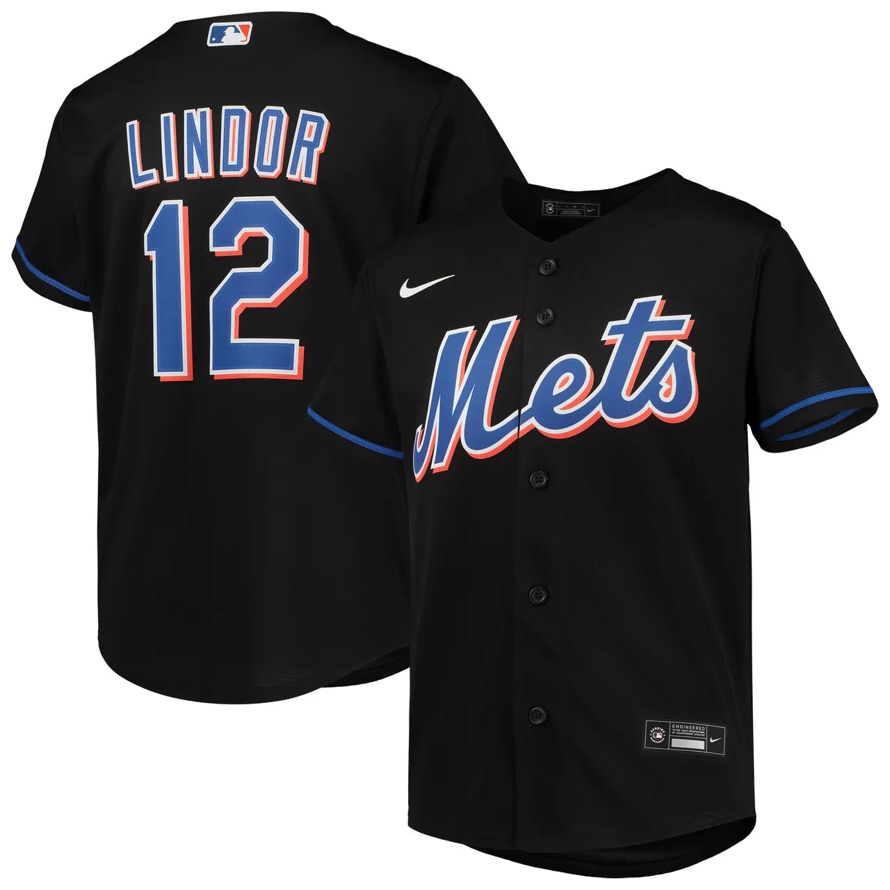 Lindor Mets Black Jersey - Hình 2