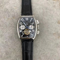 Franck Muller Black Leather Open Heart