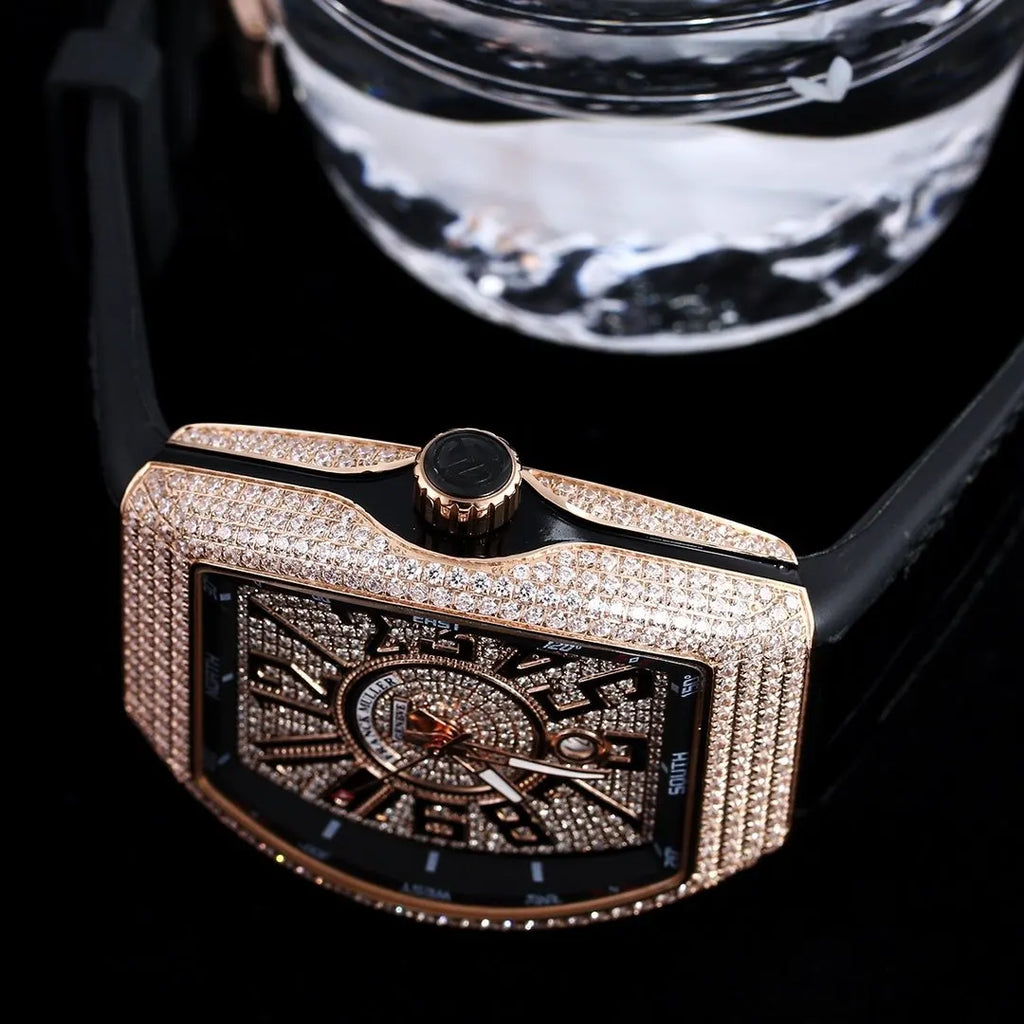 Franck Muller Diamond Black Dial - Hình 3
