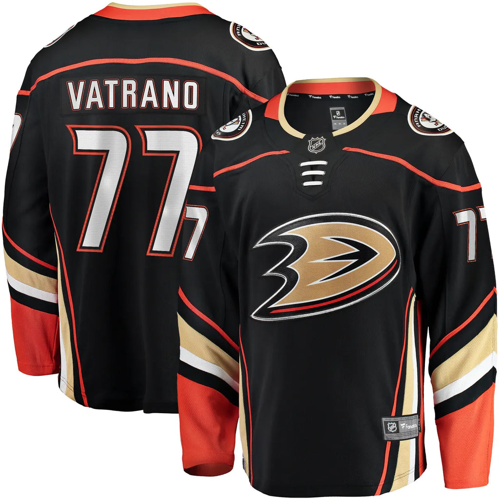 black Fanatics Vatrano Ducks Jersey
